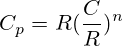 C_p=R(\frac{C}{R})^n